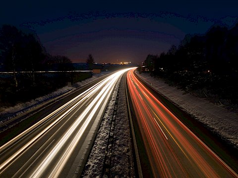Berufskraftfahrer nachts unterwegs